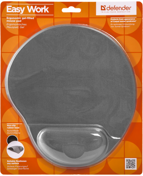Килимок для миші Defender Easy Work Grey (50915) (5804819) Київ - фото 2