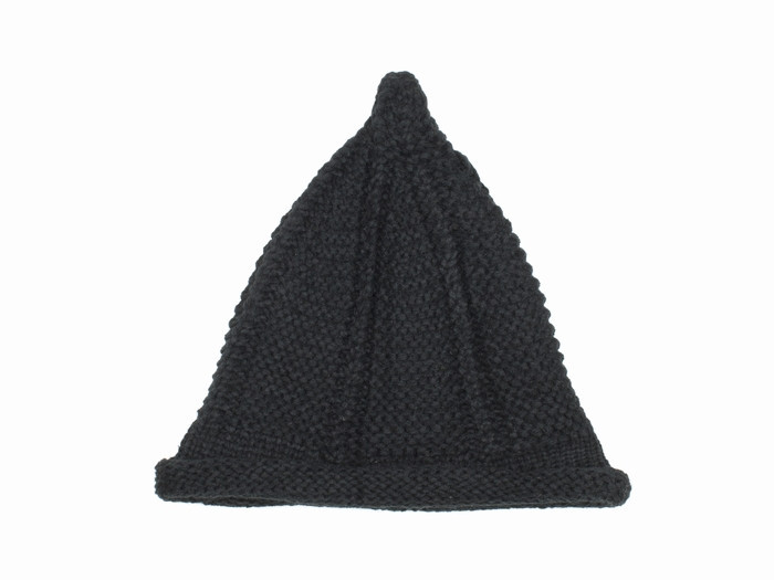 Шапка біні з відворотом чорна Київ - фото 1