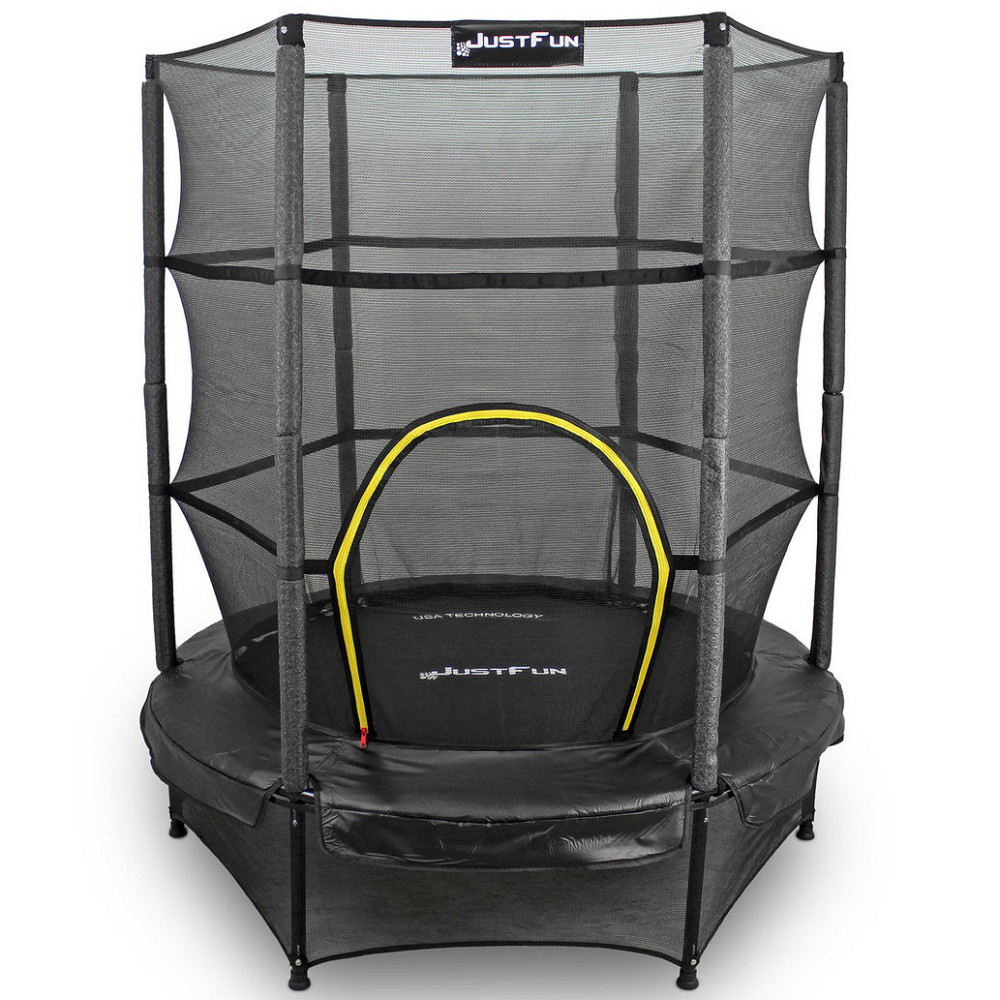 Батут детский Just Fun 140 см Black с защитной сеткой для детей Киев - изображение 1