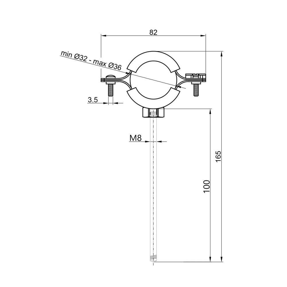 Хомут Thermo Alliance Forte 1" (D32-36 мм) SF10025 Київ - фото 2
