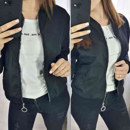 Жіноча вітровка "Ring" оптом | Розпродаж моделі 46-48, Чорний Київ