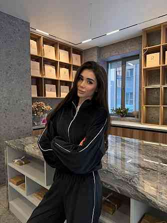 Женский велюровый костюм двойка кофта и штаны Черный, 42/46 Одесса