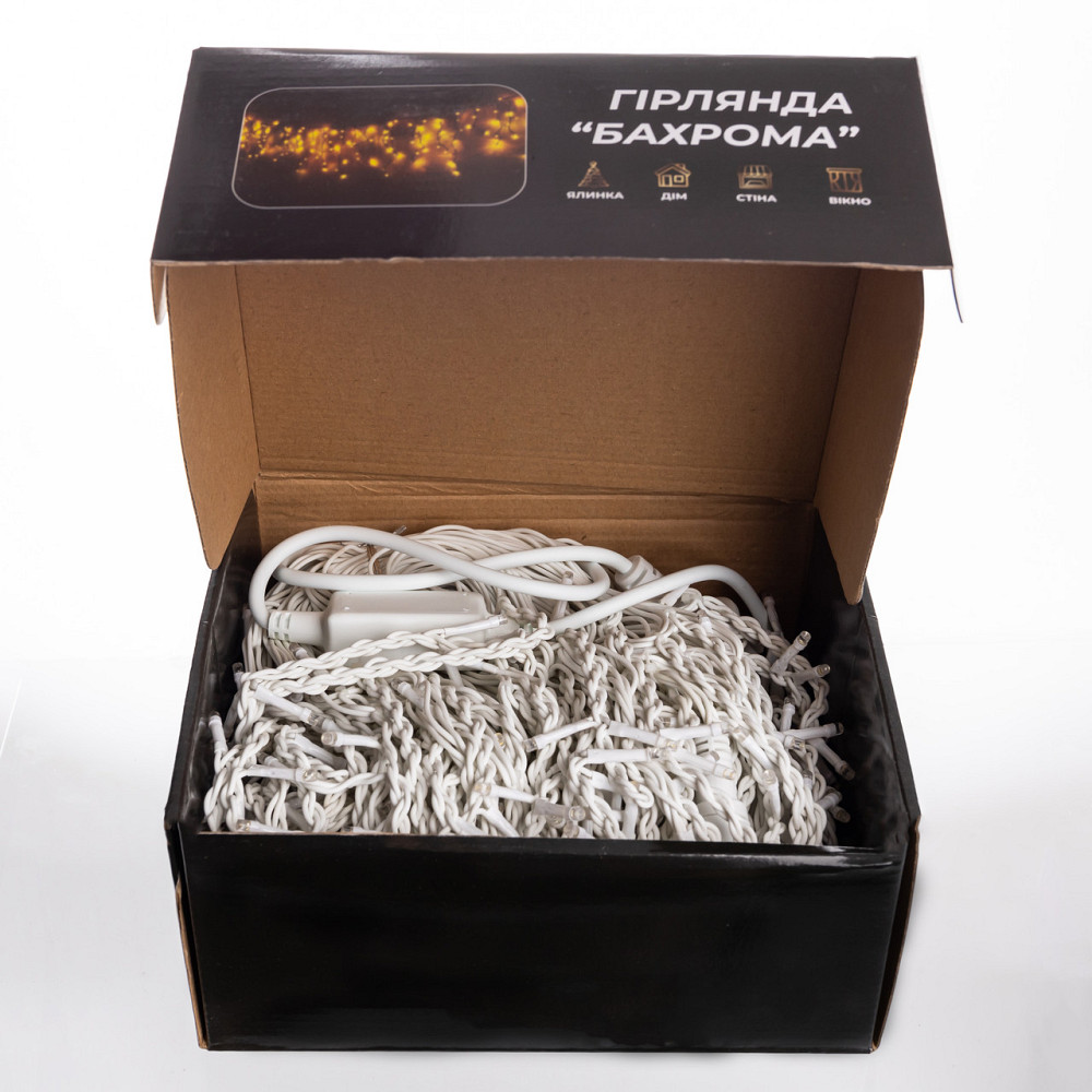 Garlando Вулична гірлянда Бахрома 36 м 600 LED білий провід Жовте сяйво36MWY Коломия - фото 3