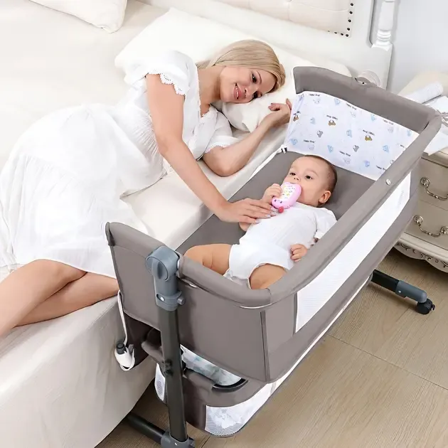 Детская складная кроватка с режимом люльки и москитной сеткой (D508) Коломыя - изображение 2