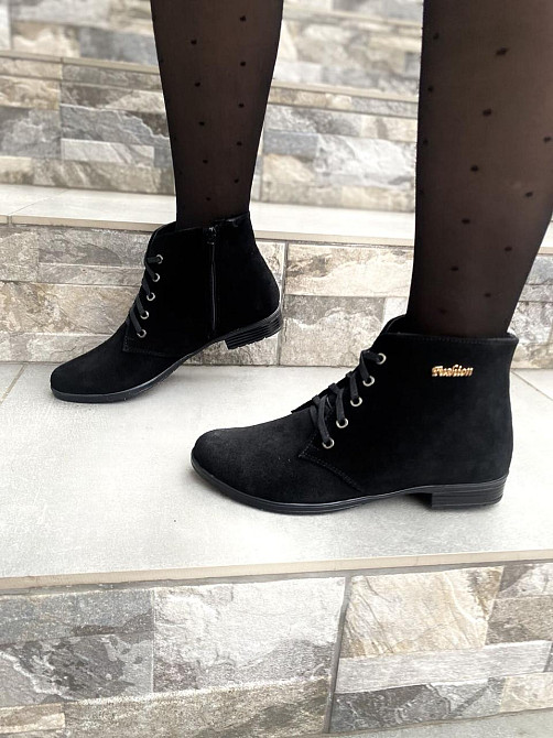 Черевики жіночі ARLETT чорні натуральна замша 37р.-24см 38р.-24.5см (1193) Коломия - фото 5