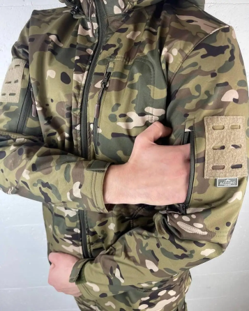 Військова чоловіча куртка Accord Soft-shell на флісі (Мультикам) XXL Вінниця