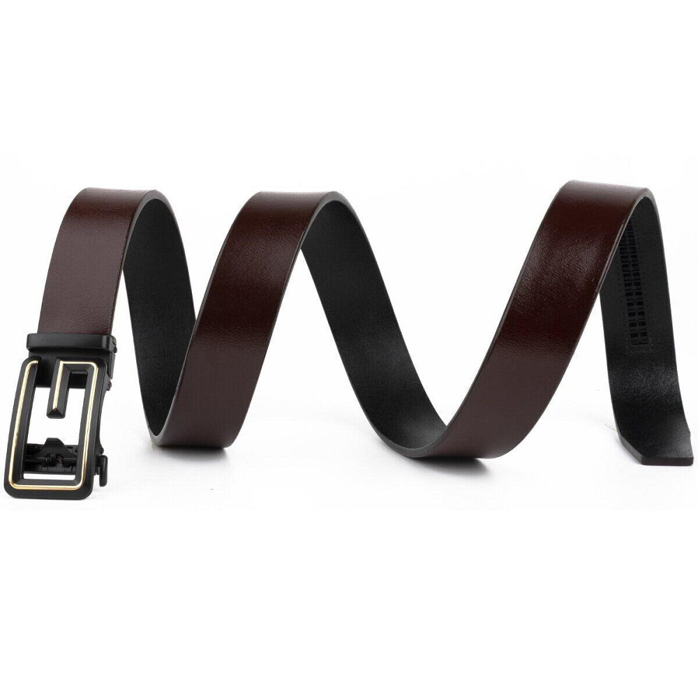Ремень мужской c пряжкой в виде буквы G Vintage 20288 Коричневый Киев - изображение 7