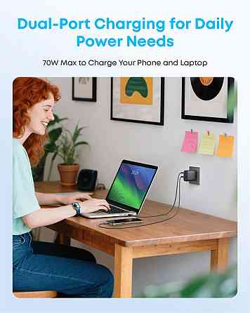 Мережевий зарядний пристрій Anker Charger 70 W, 3xUSB-C, 1xUSB-A, Black (A121CG11) ( 23092 ) Харьков