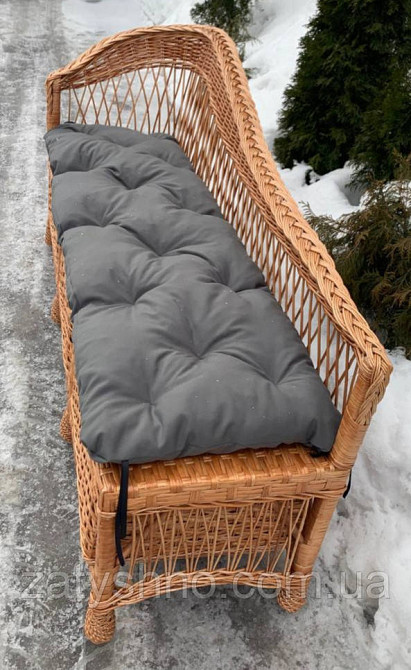 Диван плетеный с шухлядами и подушкой Киев - изображение 4