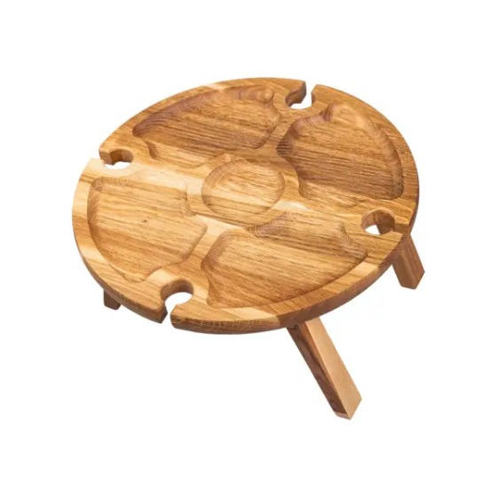 Lugi Винний круглий столик з дерева 35х35х18 см на ніжках BWR35018S Коломия