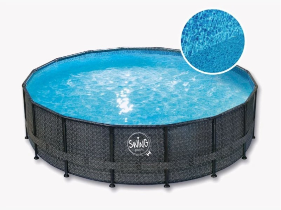 Бассейн каркасный 4.88х1.22 м без фильтра. AZURO SWING Wicker dark Киев