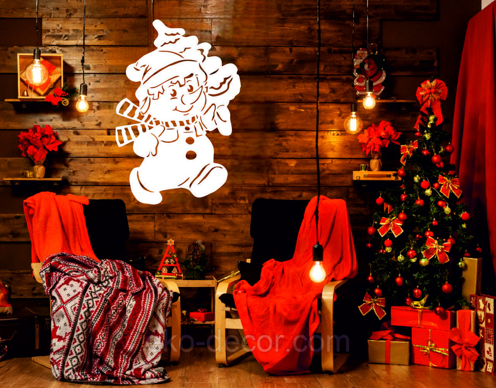 Декоративне настінне Панно «Сніговик», Декор на стену Київ - фото 2