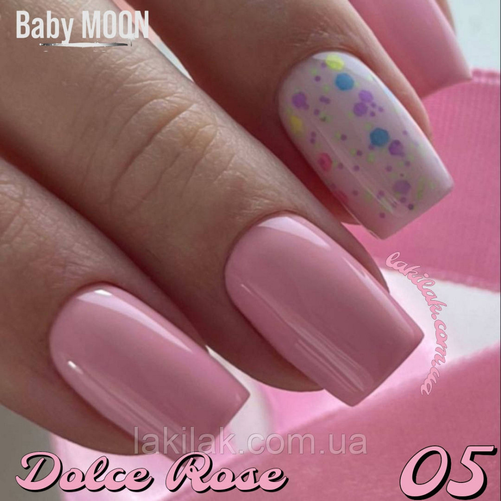 Гель-лак BABY MOON Dolce Rose №05 рожевий зефір, 6 мл Херсон - фото 1