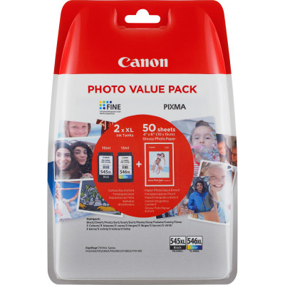Картридж Canon PG-545/CL-546 MultipackXL BK+Color, +Paper (8286B006) Винница - изображение 1