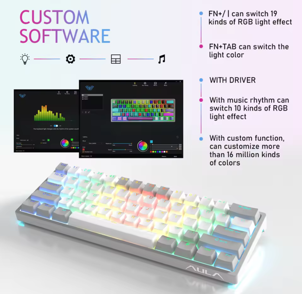 Клавіатура Механічна AULA F3261 RGB Київ - фото 7