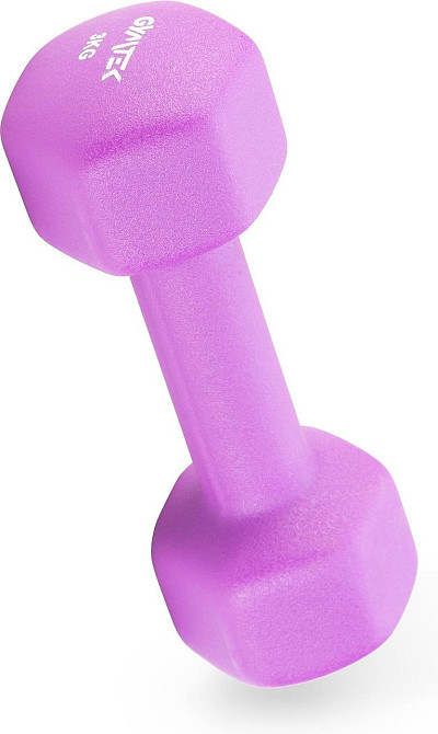 Гантелі для фітнесу неопренові Gymtek Hex 2х3кг фіолетовий Київ - фото 7