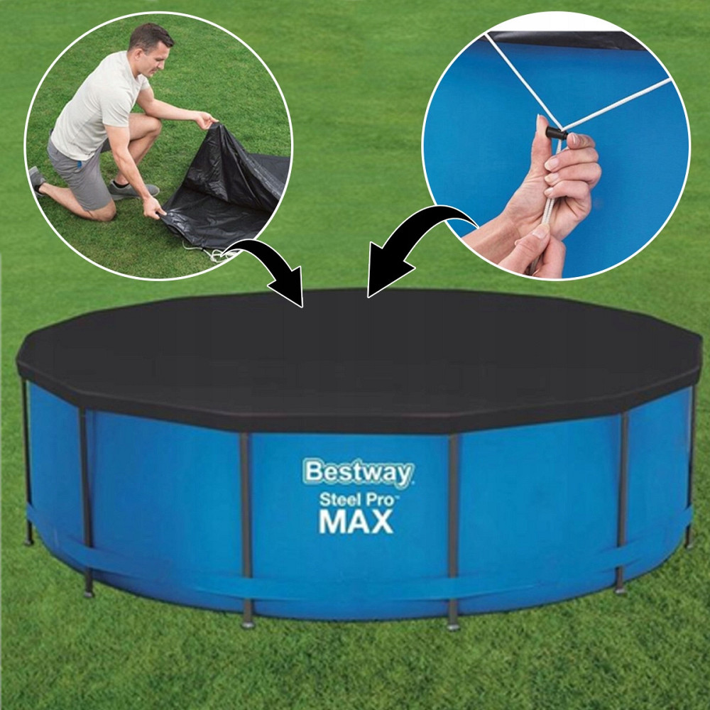 Тент захисне покриття для каркасного басейну діаметром 305 см Bestway (58036) Нововолинськ - фото 6