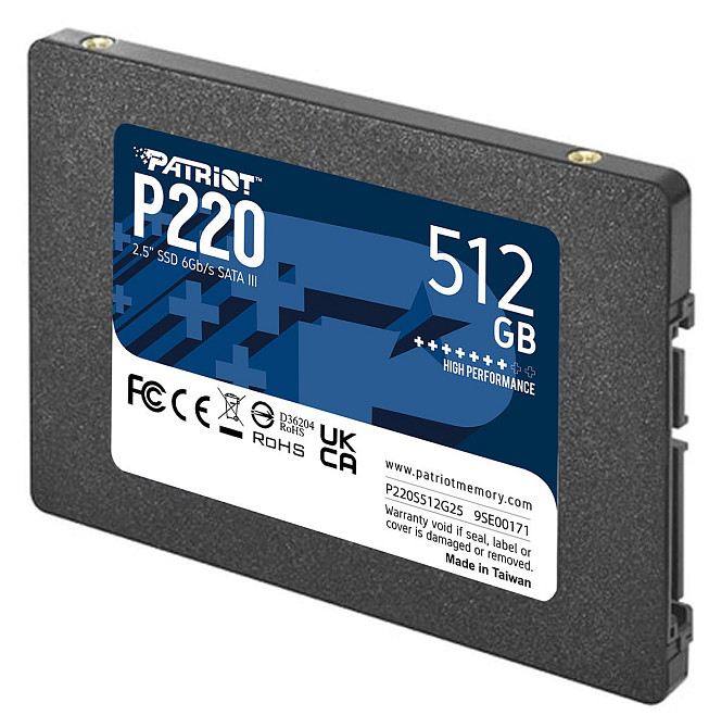 Накопичувач SSD 512GB Patriot P220 2.5" SATAIII TLC (P220S512G25) 2.5" Харків - фото 3
