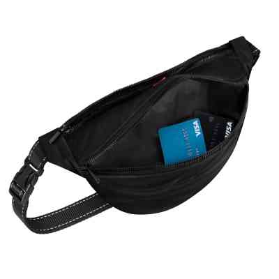 Поясная сумка-бананка для собак WAUDOG Family 33х17х10 см черная (56891) Винница