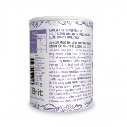 Ласощі для кошенят Brit Care Cat Snack Superfruits Kitten, курка 100 г Київ - фото 3