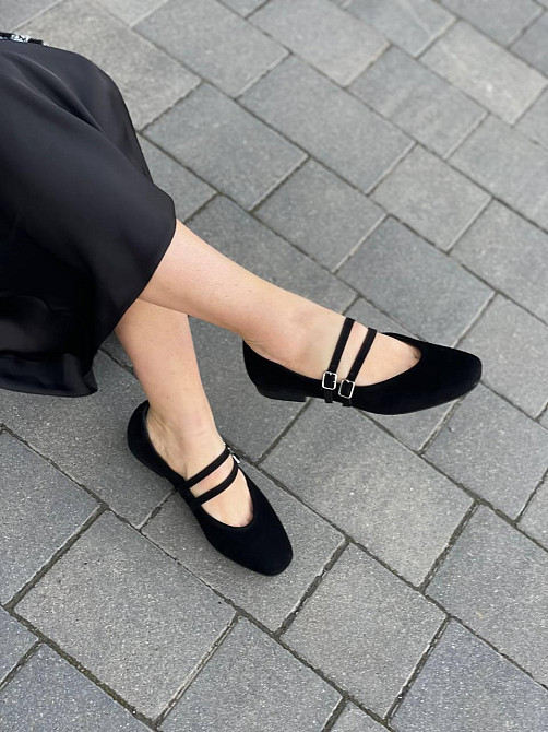 Zemira Балетки жіночі ZEMIRA чорні натуральна замша 36-41 (01179) Коломыя - изображение 5