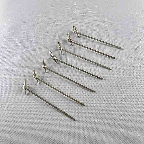 Бамбуковые деревянные шпажки с узелком 10см,100 шт (1 пачка) Харьков