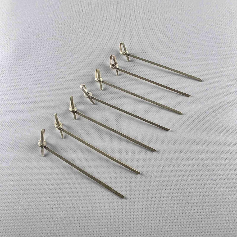 Бамбуковые деревянные шпажки с узелком 10см,100 шт (1 пачка) Харьков - изображение 1