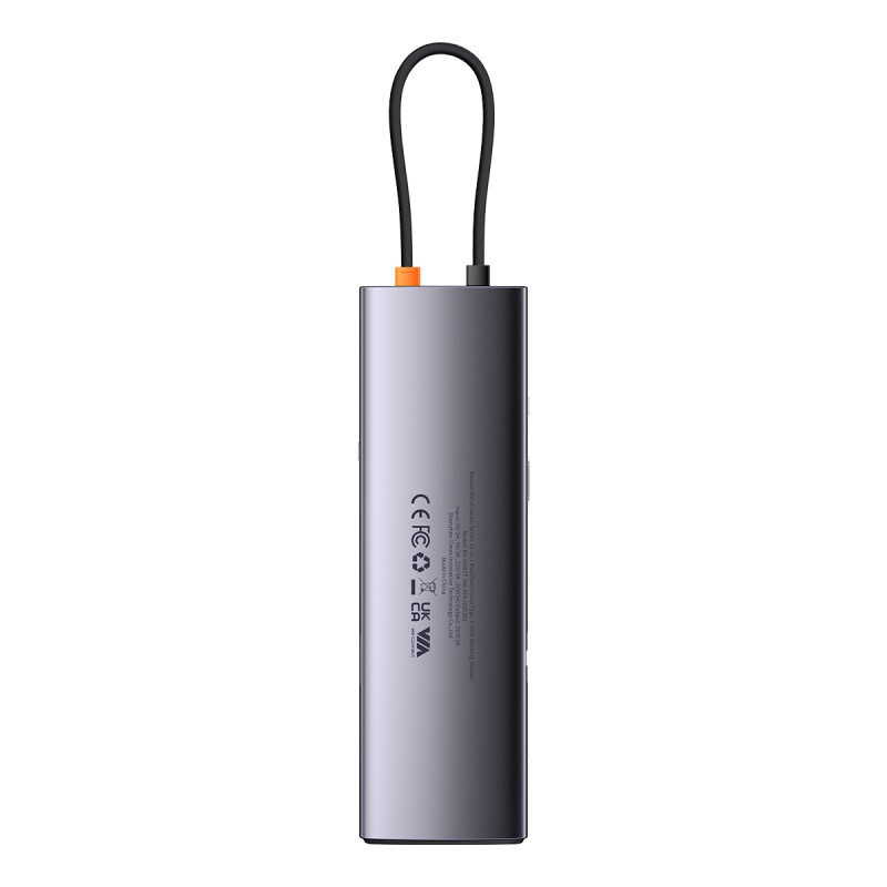 USB-хаб Baseus Metal Gleam Series 12-in-1 Multifunctional Type-C HUB Docking Station Gray Одеса - фото 3