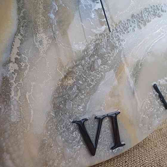 Годинник настінний 50 см з епоксидної смоли ручної роботи Дніпро