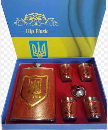 Набір подарунковий фляга з чарками Україна ( шт ) Одеса