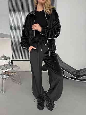 Женский стильный повседневный велюровый костюм двойка Одесса