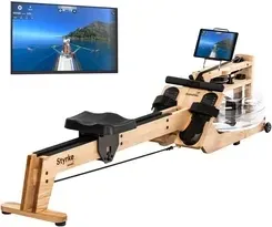 Требний тренажер Skandika Wioślarz Wodny Styrke Drewno Jesionowe, Do 180 Kg, Bluetooth Brązowe Київ