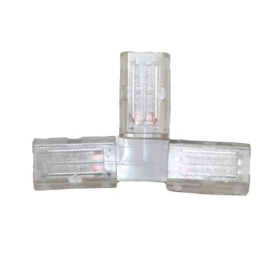 Коннектор T-образный 8 мм лента-лента IP65, прозрачный Днепр