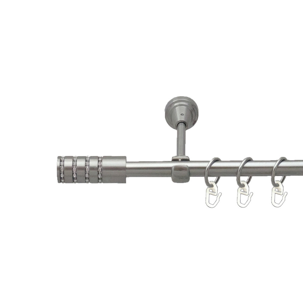 Карниз Orvit Барамелла металевий однорядний відкритий Нержавіюча Сталь 16 мм 200 см (5503005) Львов - изображение 1