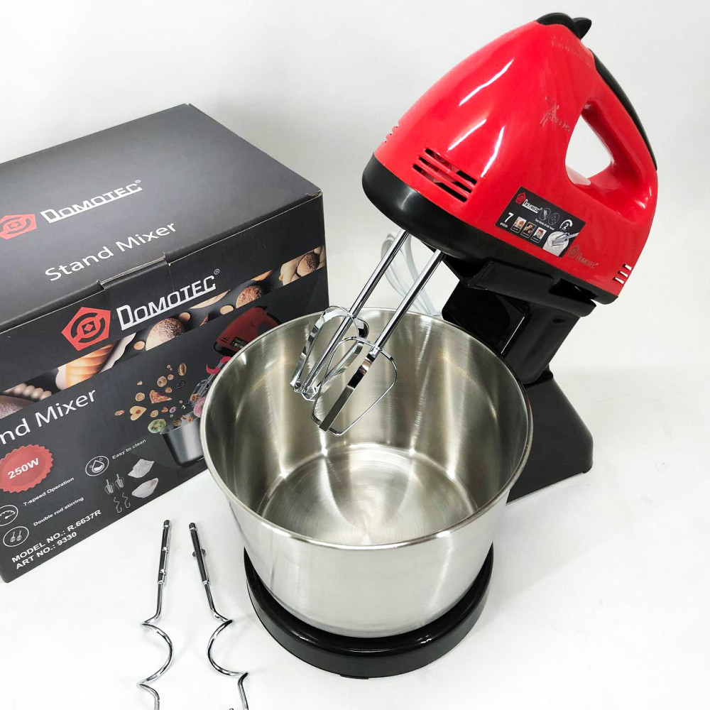 Міксер для збивання кремів Domotec R6637R 2 л 250 W, Електричний міксер ручний Кулінарний VS-29 Івано-Франківськ - фото 3