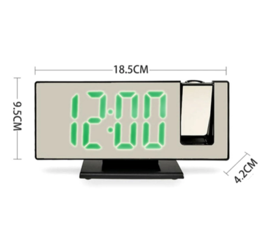 Годинник електронний з проєкцією VST-896-4 (зелені цифри) USB з термометром Вінниця