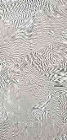 Шпалери вінілові на флізеліні Grandeco Time метрове листя монстери структурні світло-сірі сріблясті Київ