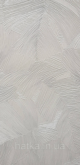 Шпалери вінілові на флізеліні Grandeco Time метрове листя монстери структурні світло-сірі сріблясті Київ - фото 2