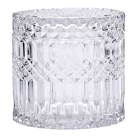 Цукерниця з кришкою я кругла скляна HP-4-100 Коломия