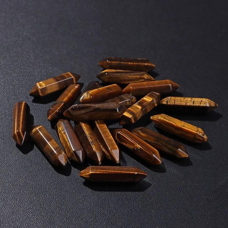 Набор из натуральных кристаллов 7 чакр, камни для медитации в мешочке, шестигранные камни 8*33 мм. Киев - изображение 3