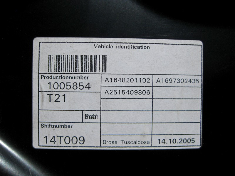 Mercedes-Benz  A2517302779 Склопідйомник задніх правих дверей R-Class W251 Одеса - фото 3