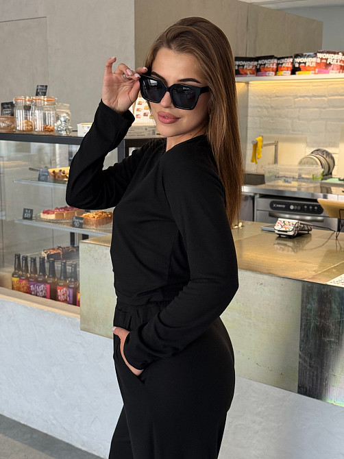 Жіночий костюм штани з лонгслівом рубчик Бежевий Харків - фото 6