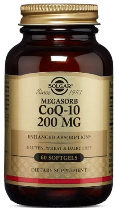 Коензим Q10 для сердця Solgar CoQ-10 200 мг 60 гел к Київ - фото 1