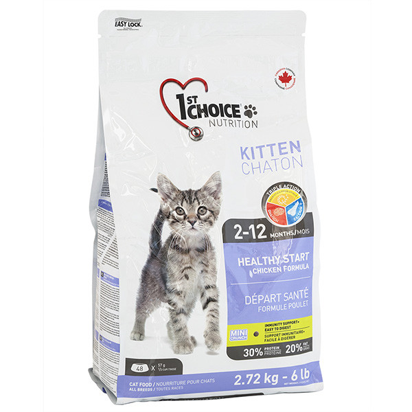 1st Choice Kitten Healthy Start ФЕСТ ЧОЙС КУРИЦА ДЛЯ КОТЯТ сухой суперпремиум корм для котят Киев - изображение 1