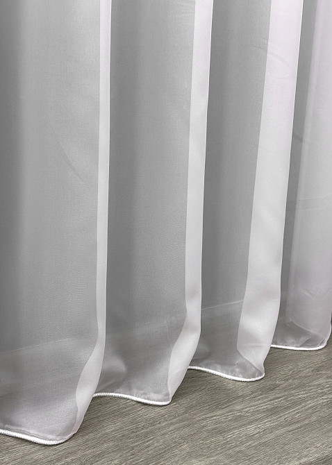 Тюль VR-Textil Вуаль 1903т Шифон однотонный Теплый белый 300х250 см (43-313) Киев - изображение 7