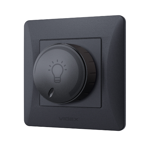 BINERA чорний графіт Вимикач диммерний LED 200W Videx Житомир - фото 6