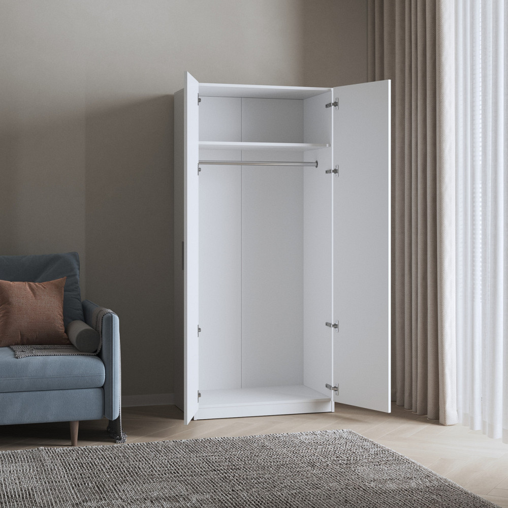 Шкаф для одежды VAYS, 2-х дверный шкаф M-54 Бетон Львов - изображение 2