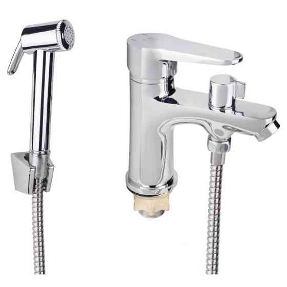 Змішувач для раковини Lidz (CRM) 14 34 001FB з лійкою для гігієнічного душу (LIDZCRM1434001FB) Київ