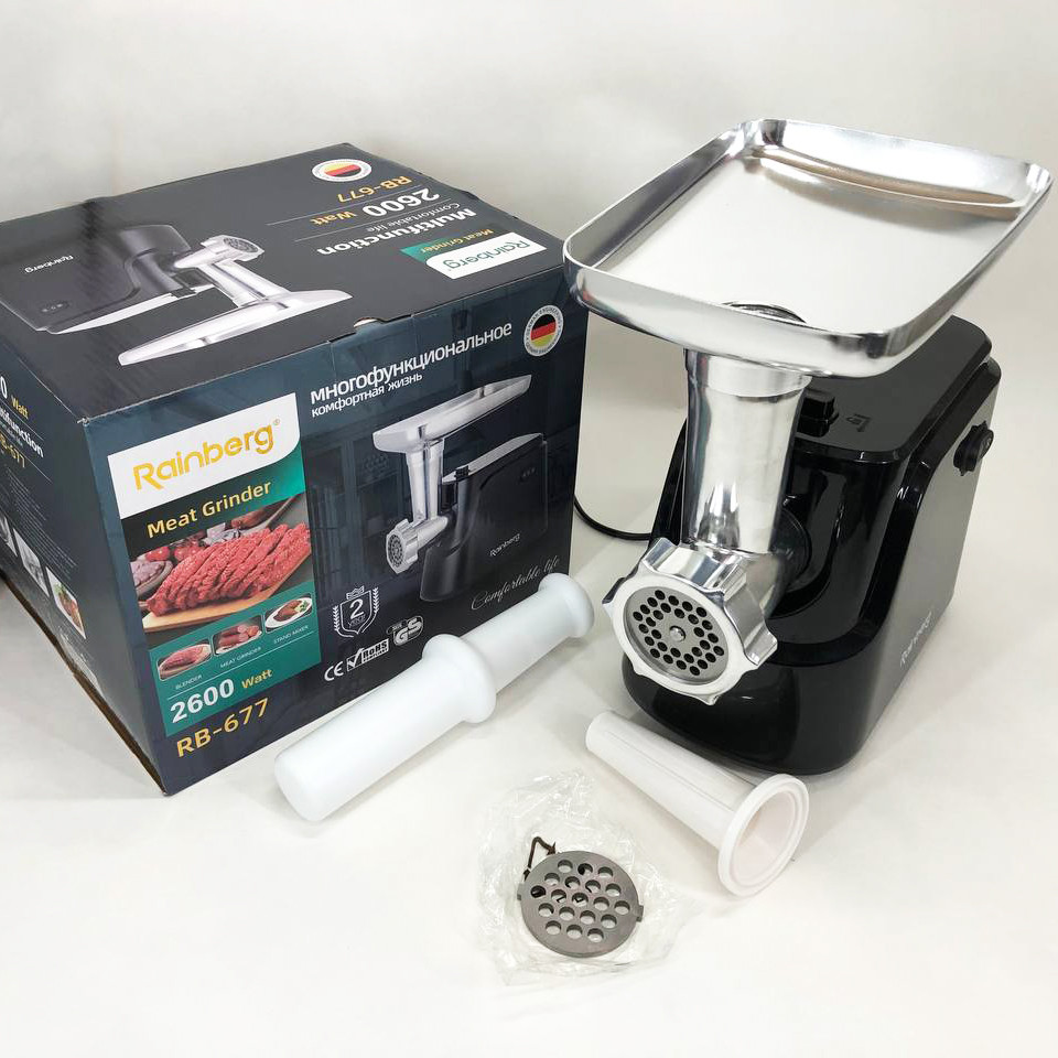 М'ясорубка скарлет з насадками Rainberg, Електрична м'ясорубка з насадками 'ясорубки шнекові LN-77 Львів - фото 4