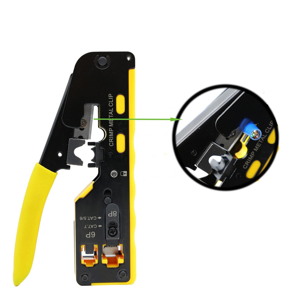 Кримпер інструмент для обтиску і мережевих кабелів зачищення контактів RJ45/RJ12 з функцією різання (6P/8P) CAT5/6 / CAT 7 Кам'янець-Подільський - фото 5